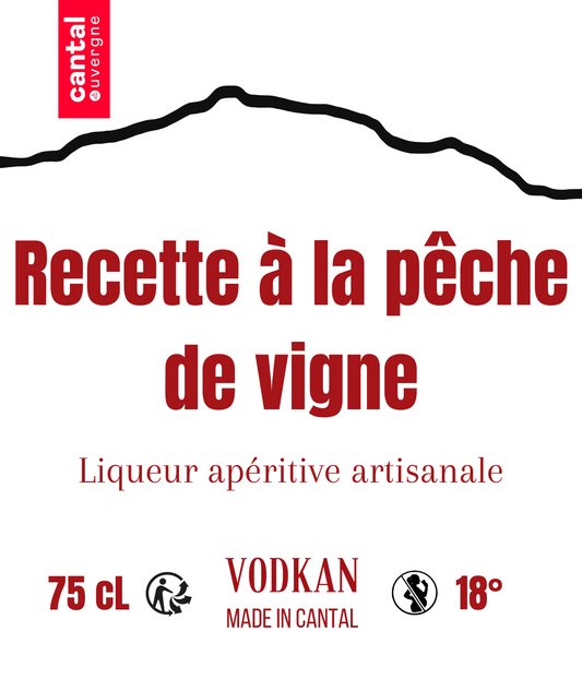 VODKAN® - Liqueur apéritive à la Pêche de Vigne - 18°